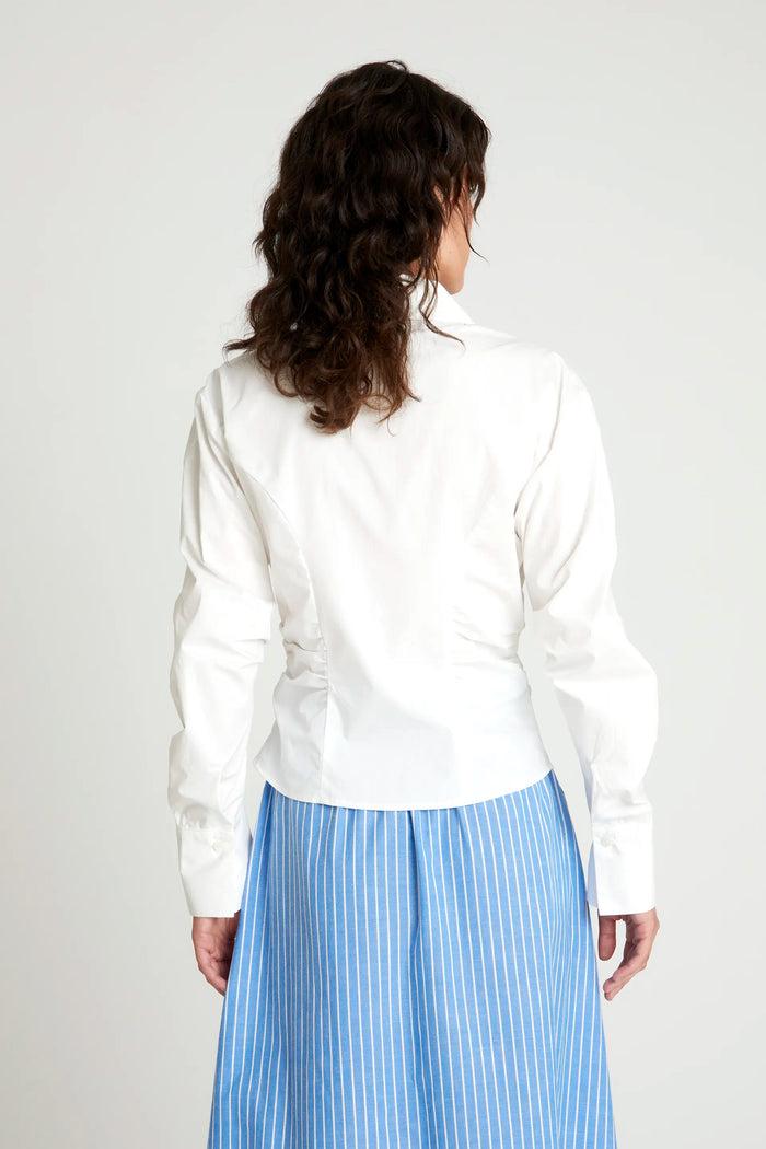 wild pony Camisa fruncida algodón blanca Precios de Black Friday