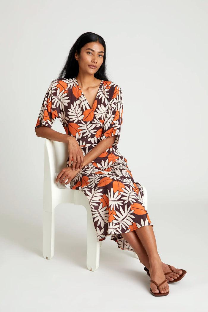 wild pony Vestido midi estampado floral Vegetal Libre de impuestos
