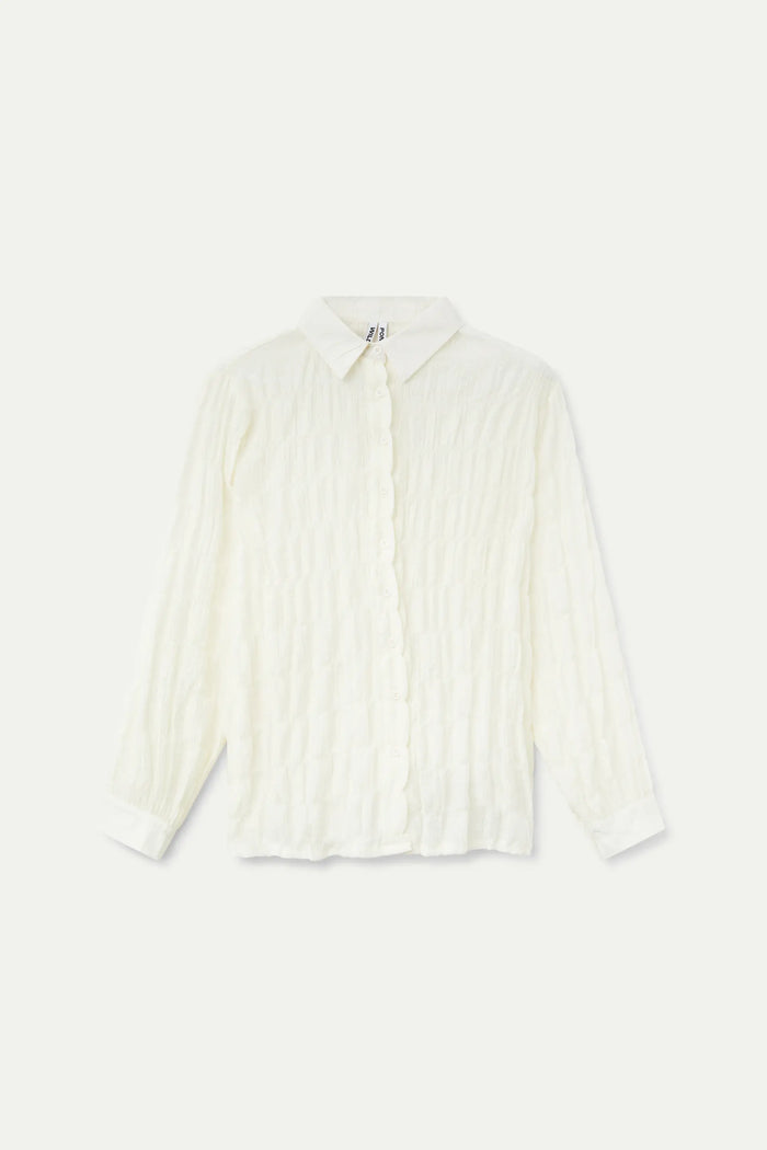 wild pony Camisa textura blanca Oferta exclusiva