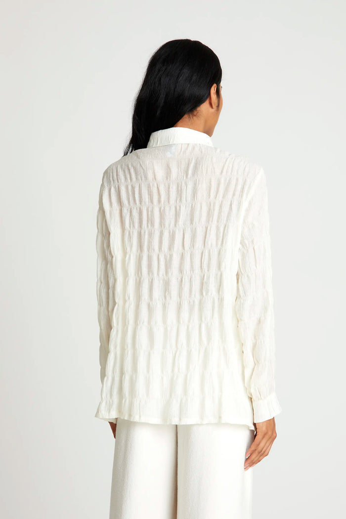 wild pony Camisa textura blanca Oferta exclusiva