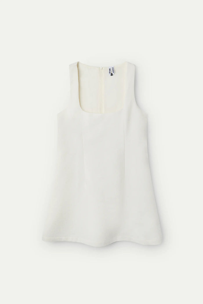 wild pony Vestido corto tweed blanco Última moda