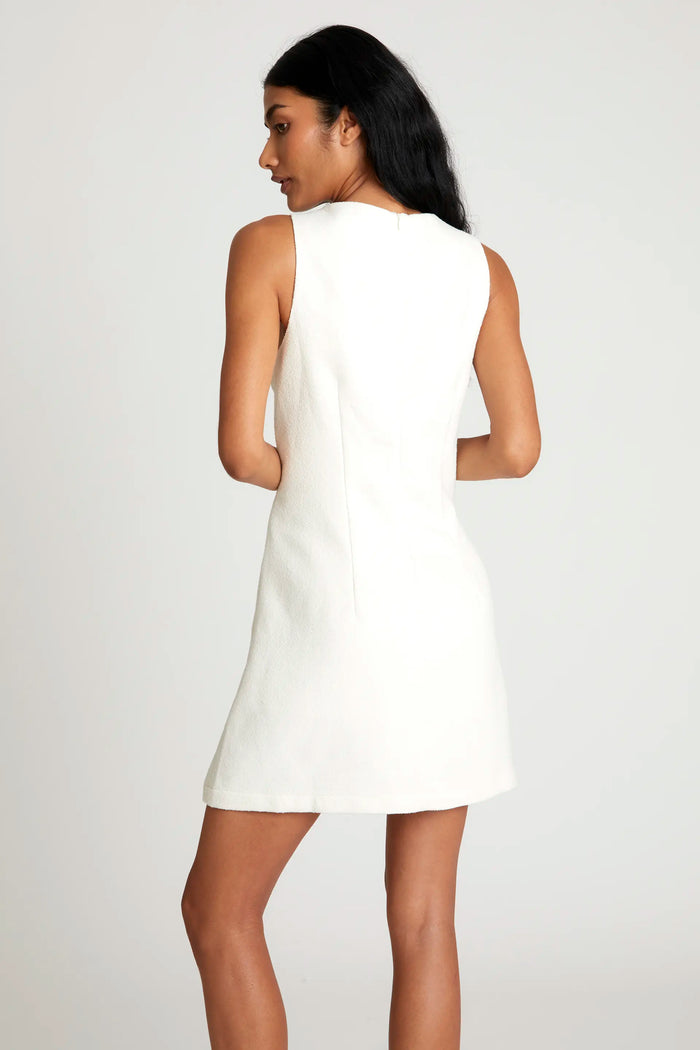 wild pony Vestido corto tweed blanco Última moda