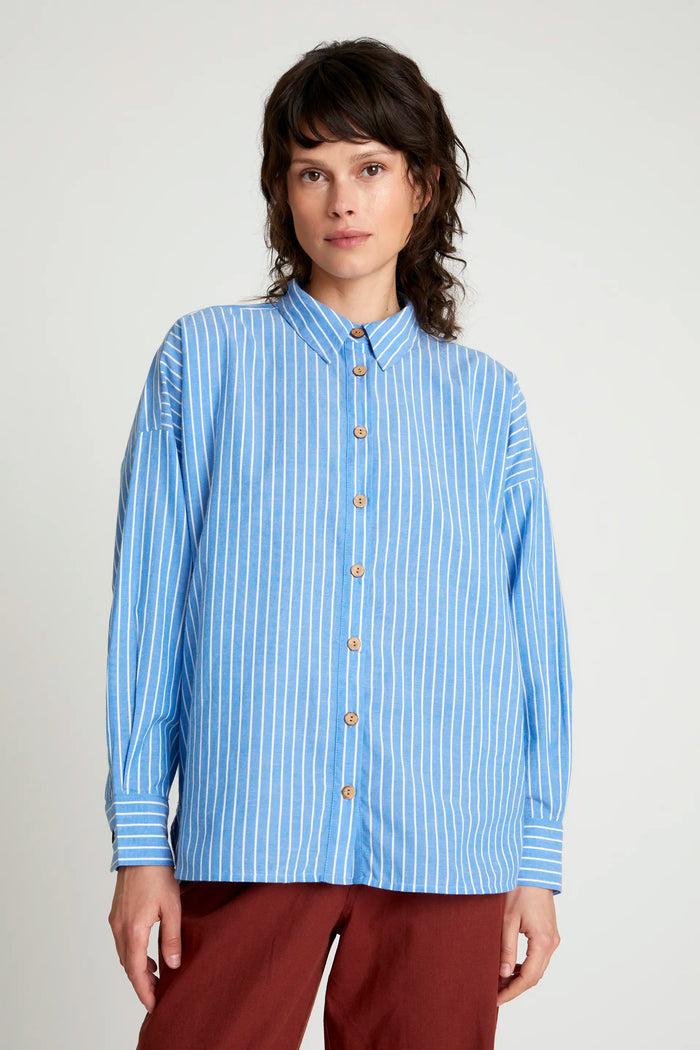 wild pony Camisa estampado de rayas azules Rebajas de fin de temporada