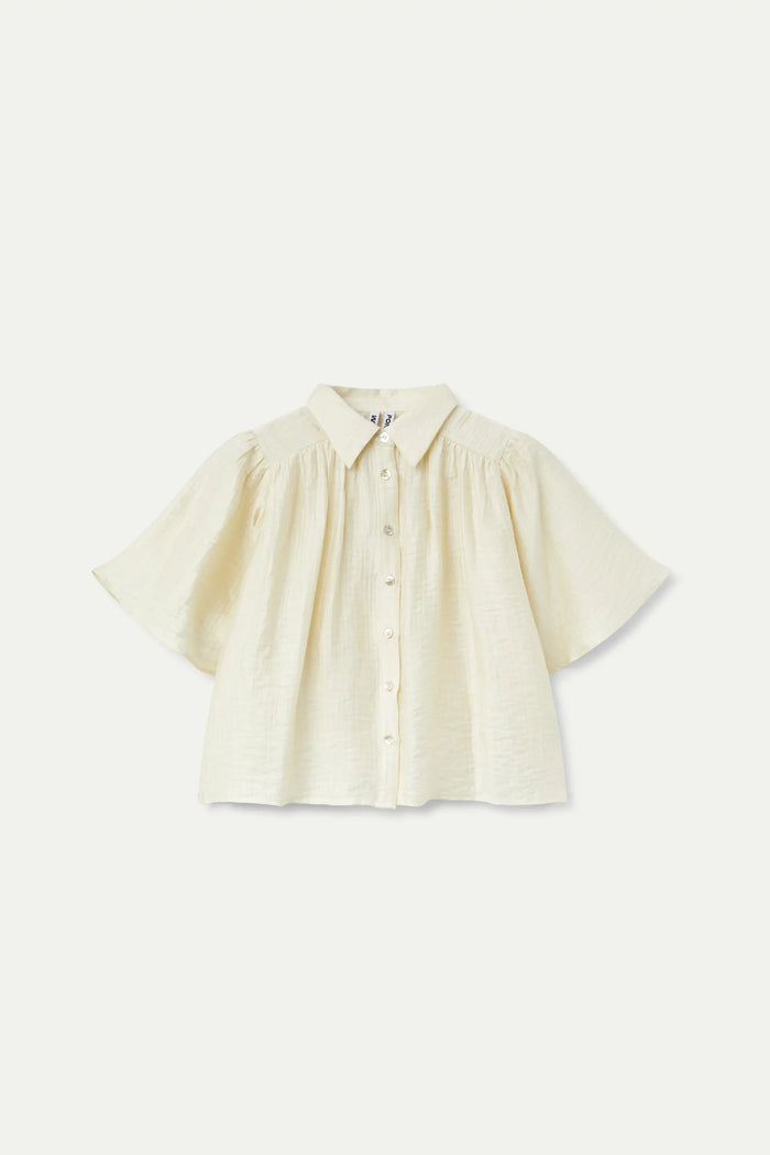 wild pony Camisa fluida manga corta blanca Outlet online