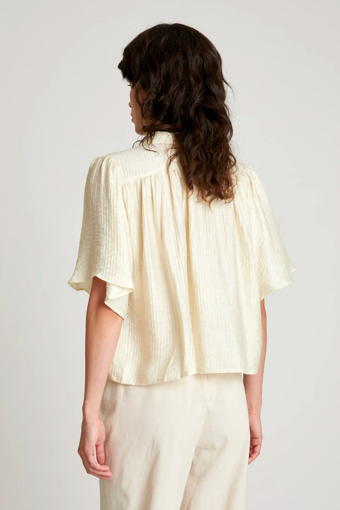 wild pony Camisa fluida manga corta blanca Outlet online