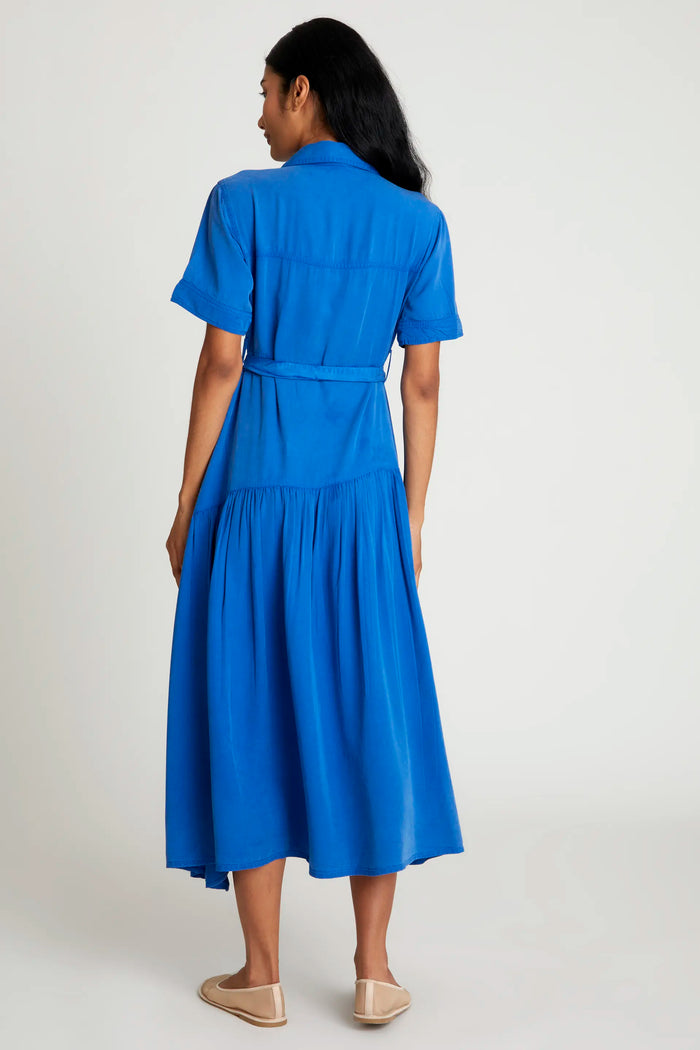 wild pony Vestido largo camisero azul Venta caliente