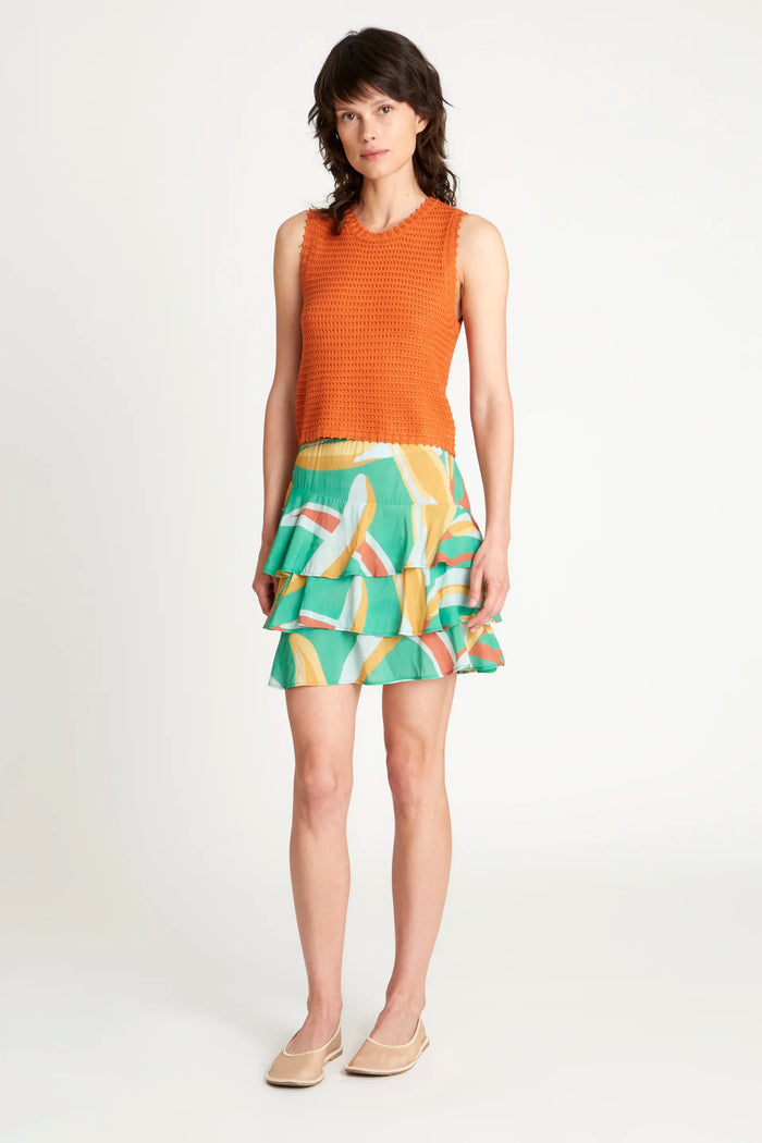wild pony Top de punto textura waffle naranja Tienda