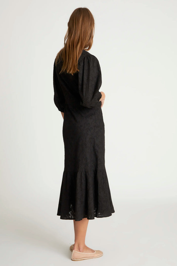 wild pony Vestido midi jacquard negro Rebajas online