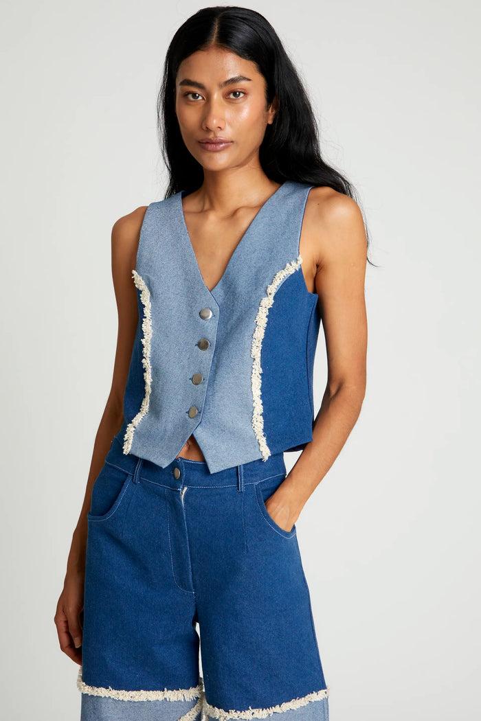 wild pony Chaleco vaquero patchwork Rebajas top