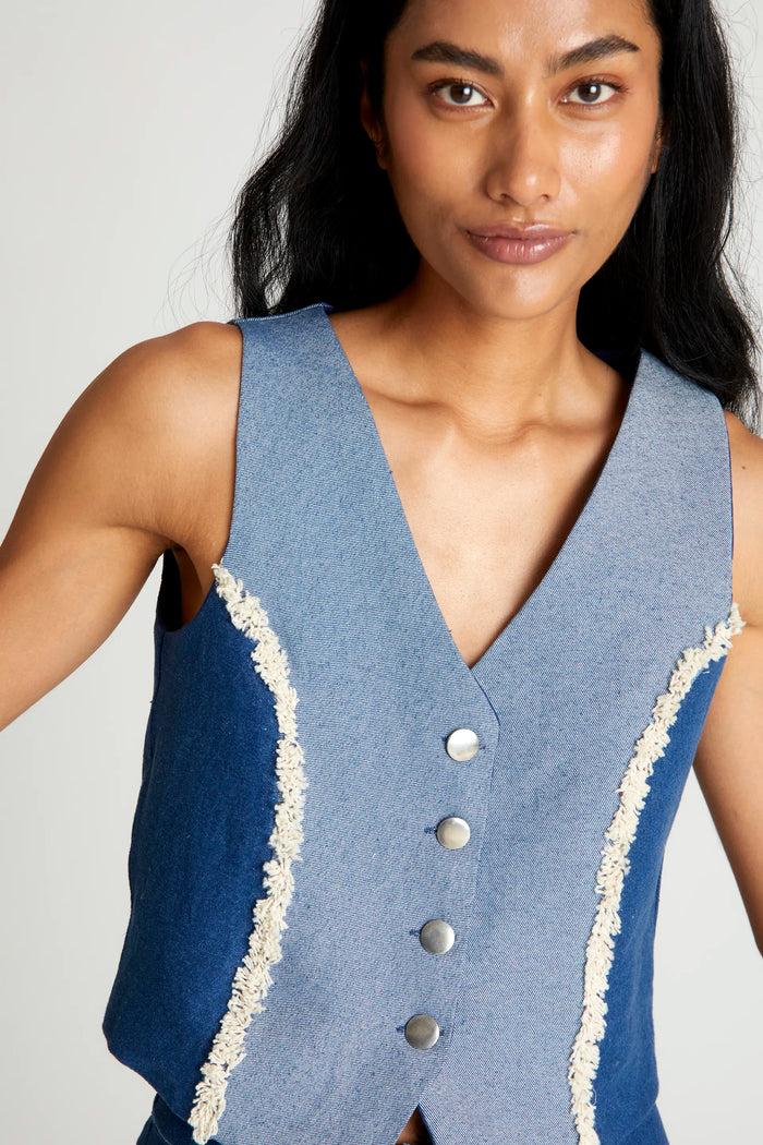 wild pony Chaleco vaquero patchwork Rebajas top