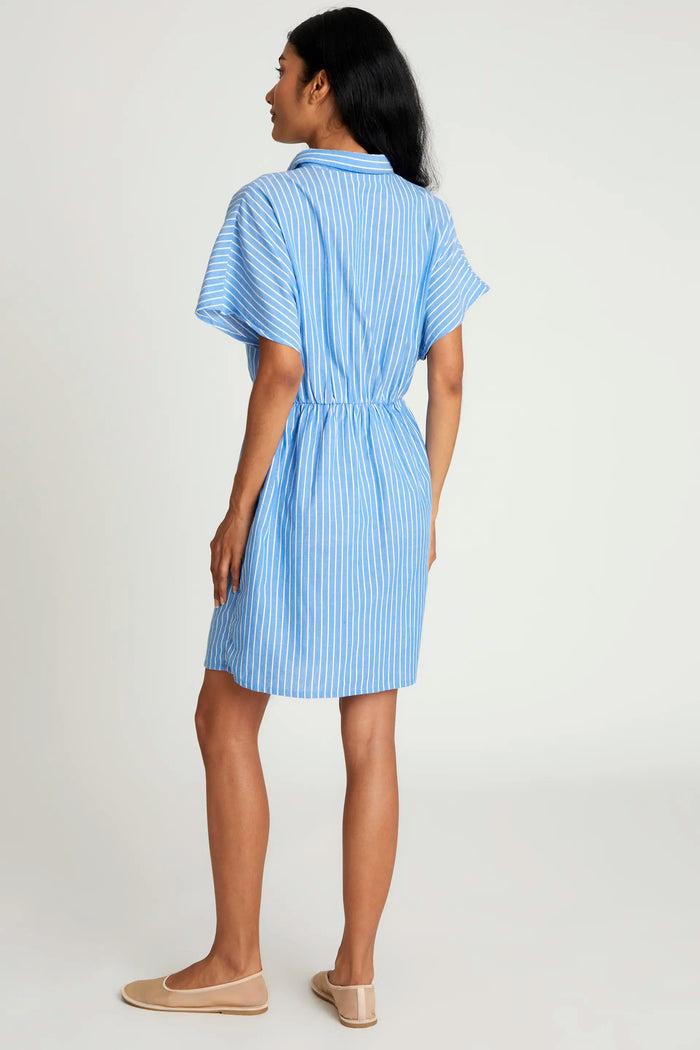 wild pony Vestido corto estampado de rayas azules Envío gratis