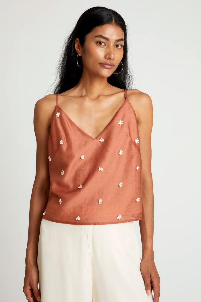 wild pony Top tirantes flores marrón Superdescuento