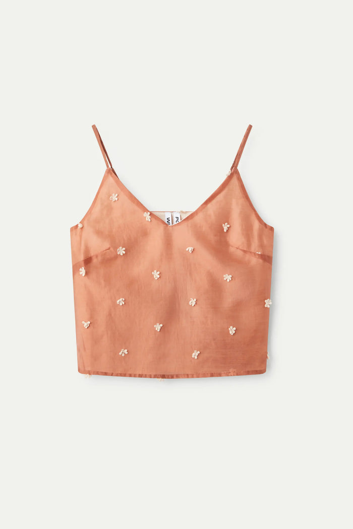 wild pony Top tirantes flores marrón Superdescuento