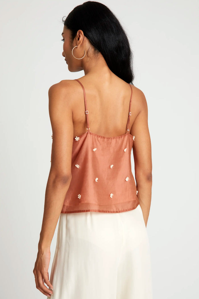 wild pony Top tirantes flores marrón Superdescuento