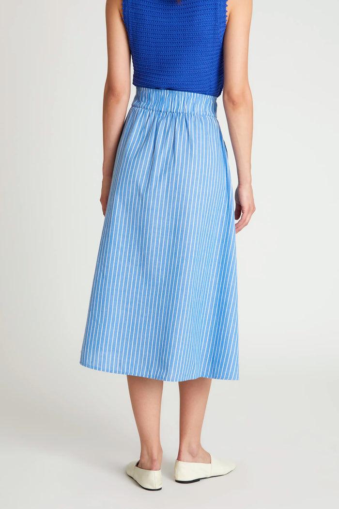 wild pony Falda midi estampado de rayas azules Precios de Black Friday