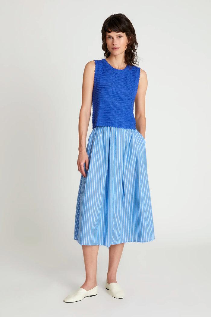 wild pony Falda midi estampado de rayas azules Precios de Black Friday