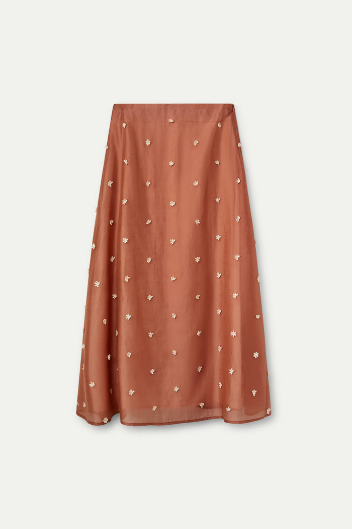 wild pony Falda larga flores marrón Descuento por venta flash