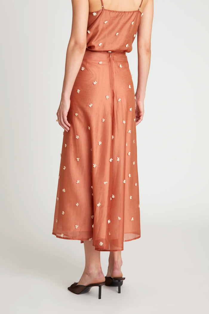 wild pony Falda larga flores marrón Descuento por venta flash