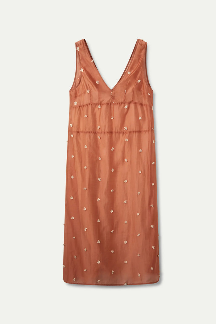 wild pony Vestido midi flores marrón Ofertas de temporada