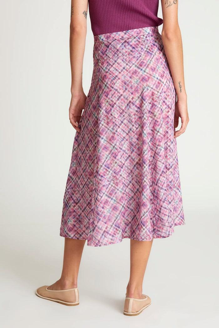 wild pony Falda midi cuadros rosa Precio ultrabajo