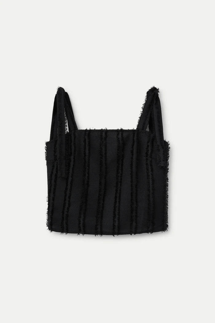 wild pony Top tirantes texturizado negro 2025
