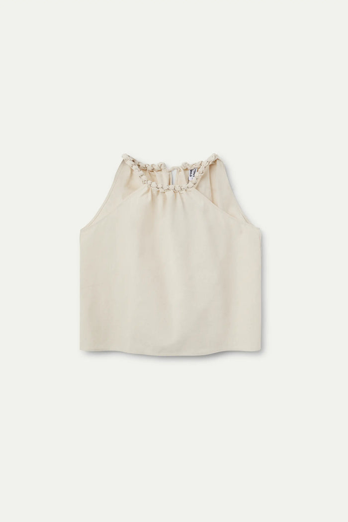 wild pony Top halter lino blanco Outlet online