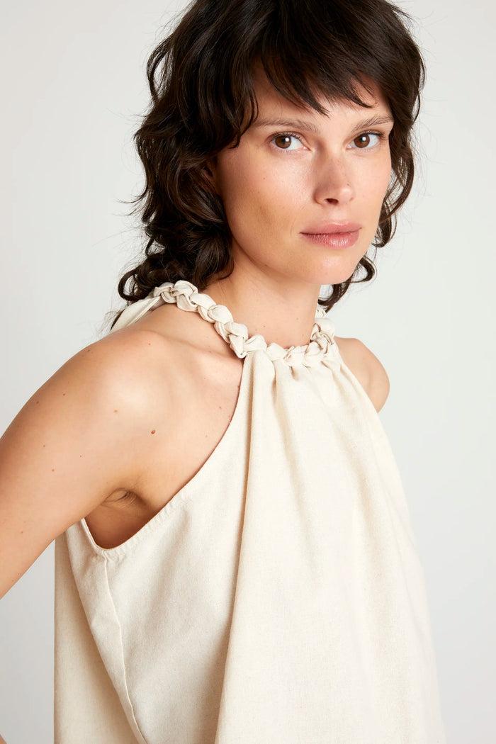 wild pony Top halter lino blanco Outlet online