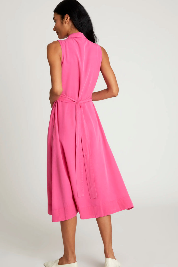 wild pony Vestido midi camisero rosa Rebajas baratas