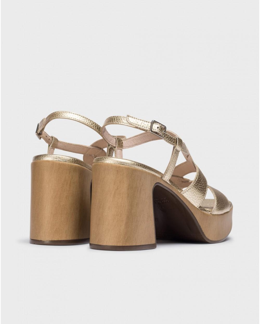 wonders Sandalias INDIRA Oro Oferta especial