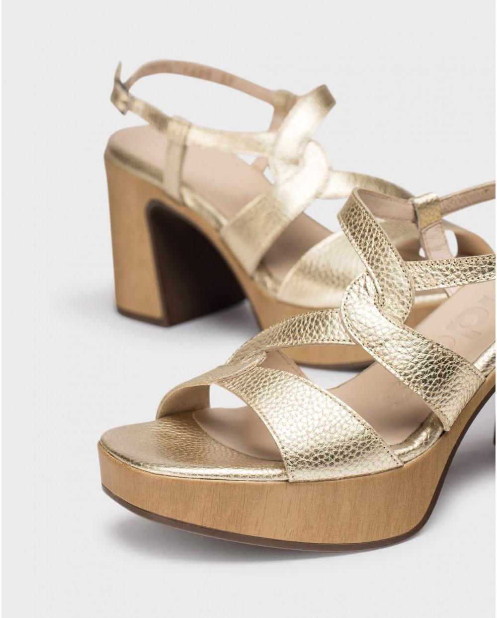 wonders Sandalias INDIRA Oro Oferta especial