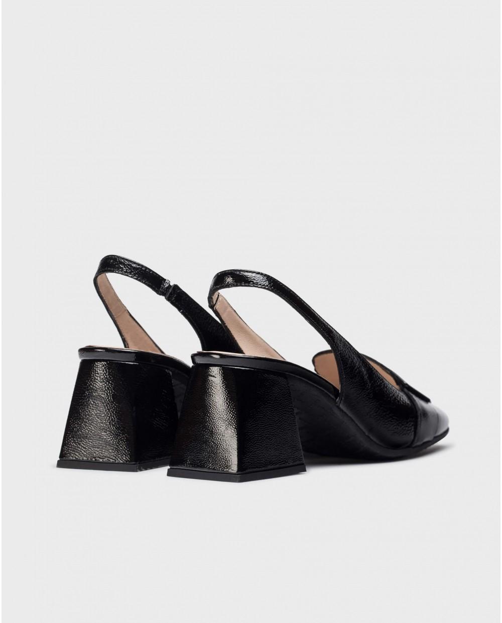 wonders Zapatos destalonados REBECA Negros Rebajas baratas