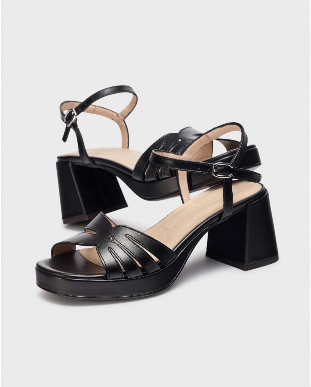 wonders Sandalias DANNA Negras Los más vendidos