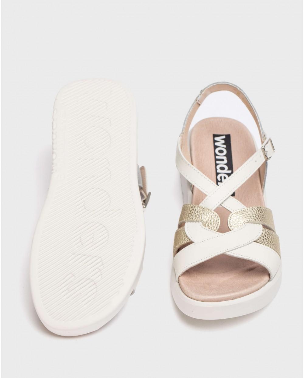 wonders Sandalias PATERNA Blancas Oferta especial