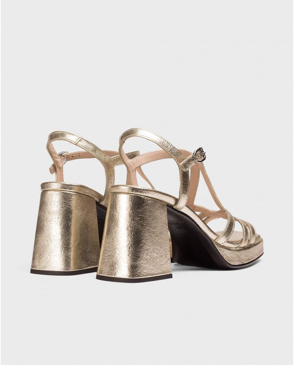 wonders Sandalias ISIS Oro Grandes descuentos