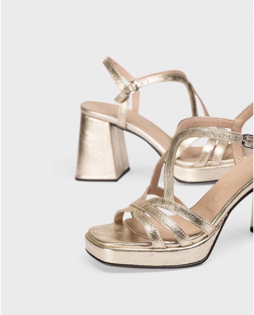 wonders Sandalias ISIS Oro Grandes descuentos