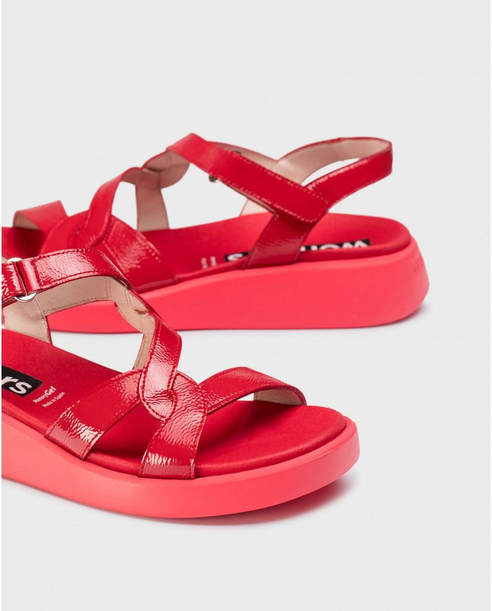 wonders Sandalias CORDELIA Rojas Precios de Black Friday