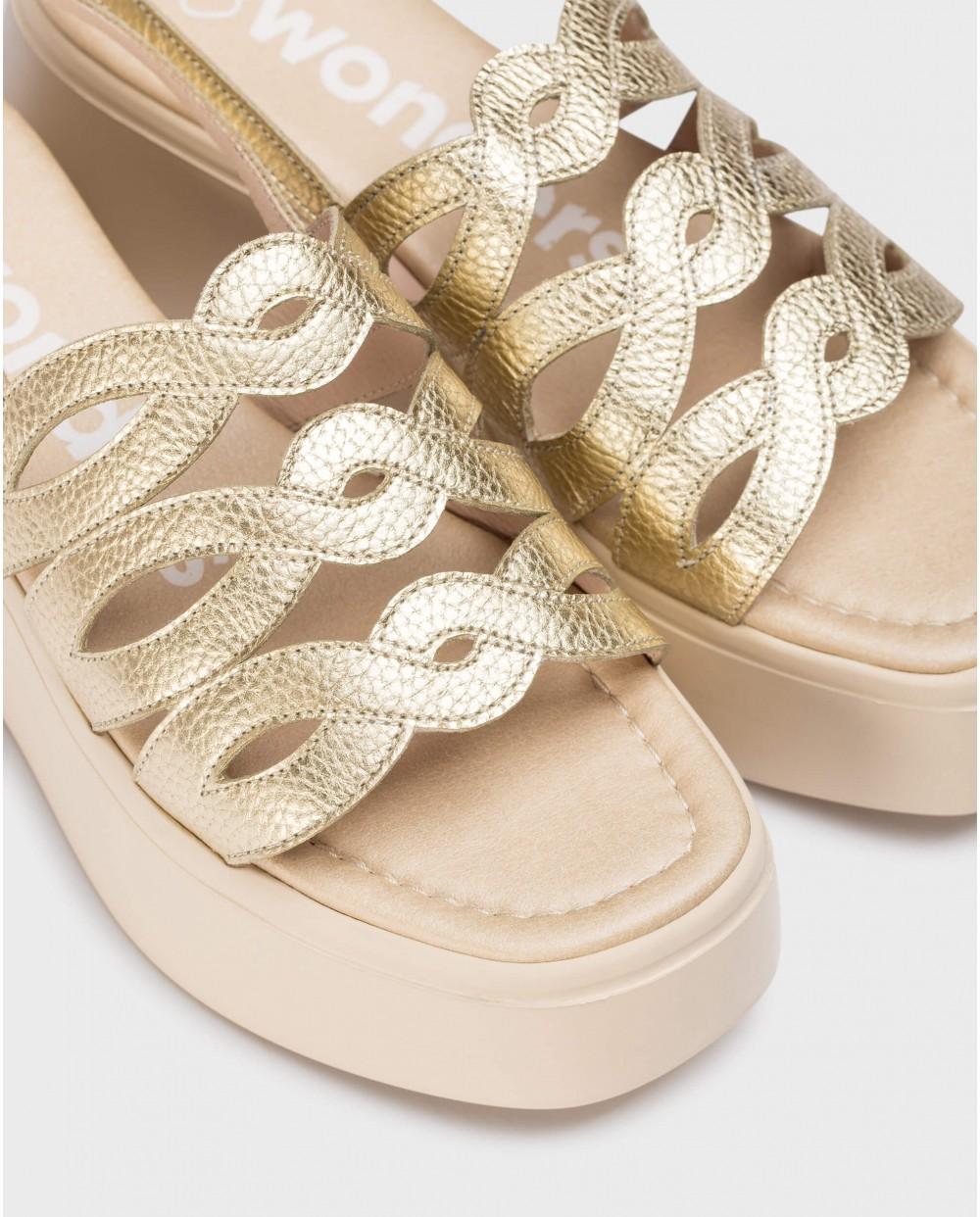 wonders Sandalias CELESTE Oro Grandes ahorros