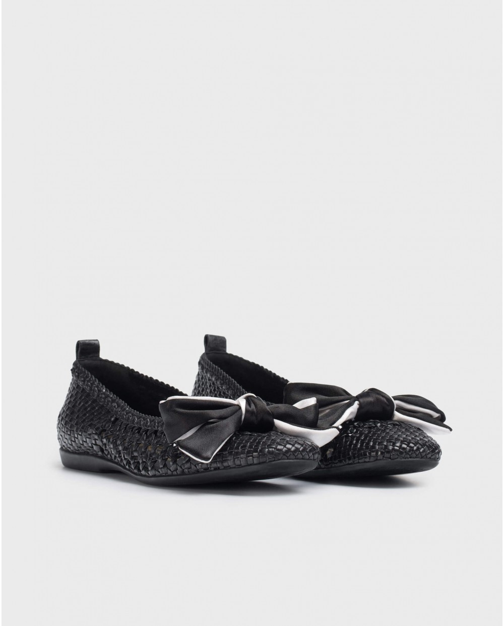 wonders Bailarina BOW Negro Precio ultrabajo