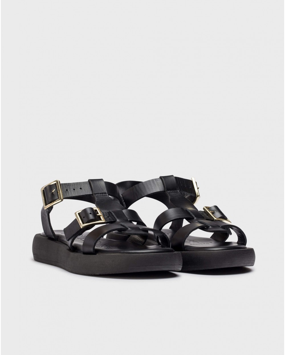 wonders Sandalias LUZ Negras Rebajas