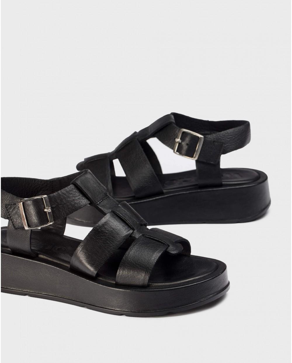 wonders Sandalias ZAHARA Negras Ofertas