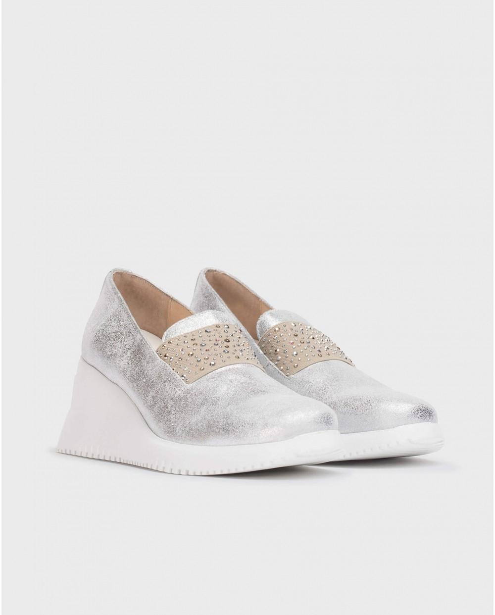 wonders Mocasín BONE Plata Envío gratis