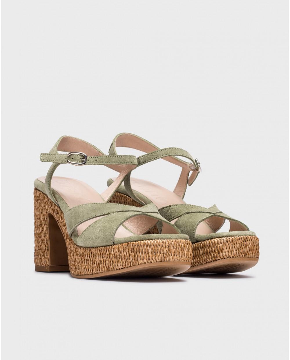 wonders Sandalias GIORGIA Verde Promoción por tiempo limitado