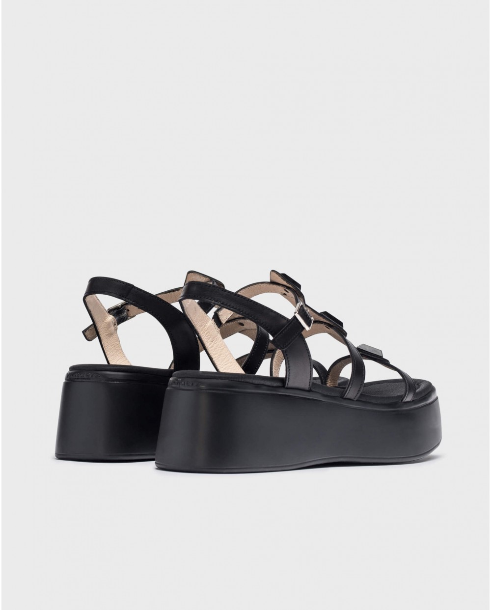 wonders Sandalias con plataforma CAROLINA Negro Oferta especial de fábrica