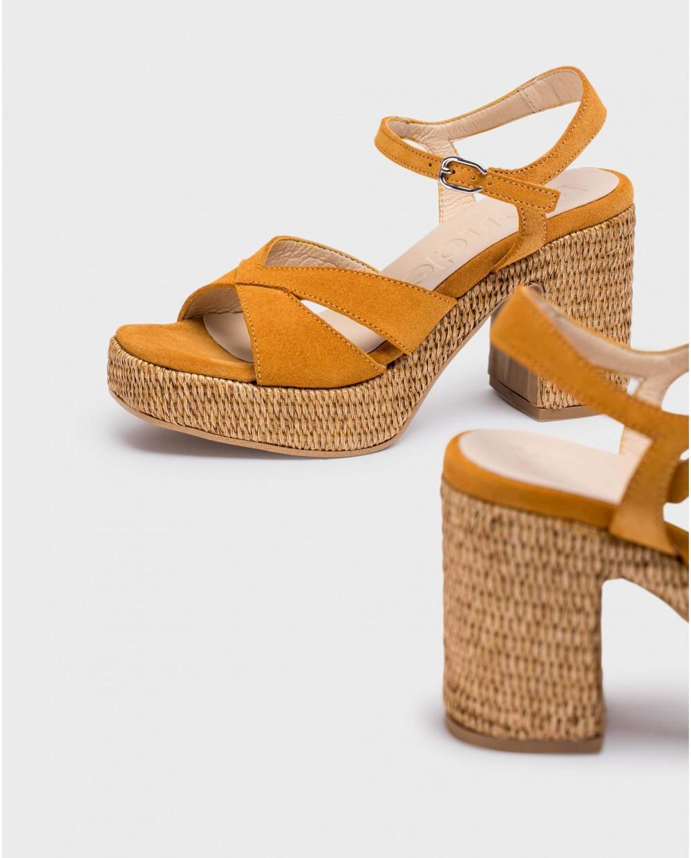wonders Sandalias GIORGIA Naranja Precios de Black Friday