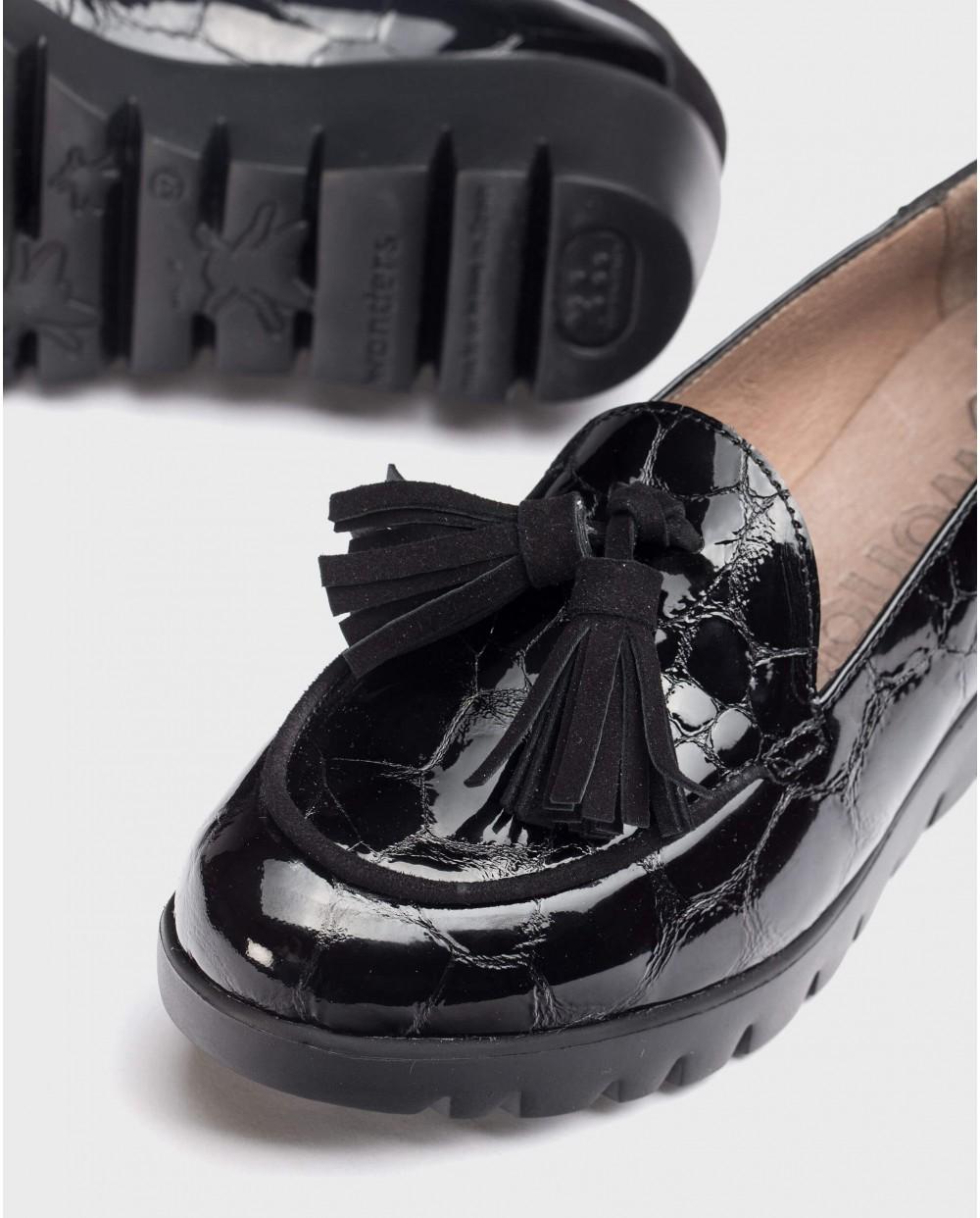 wonders Mocasines SIMONE Negros Rebajas