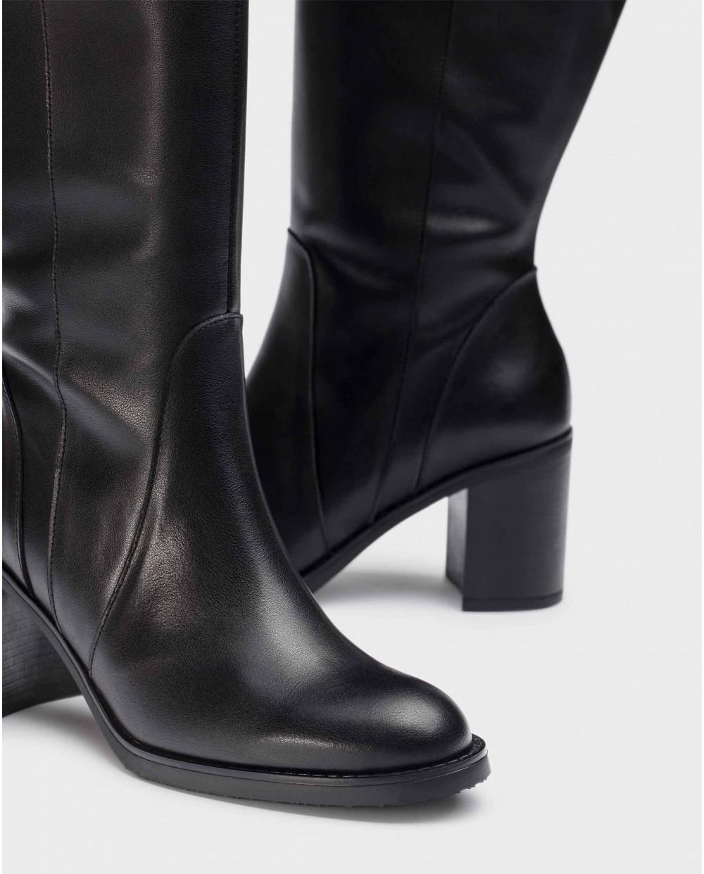 wonders Botas XL LUCA Negras Envío internacional gratuito