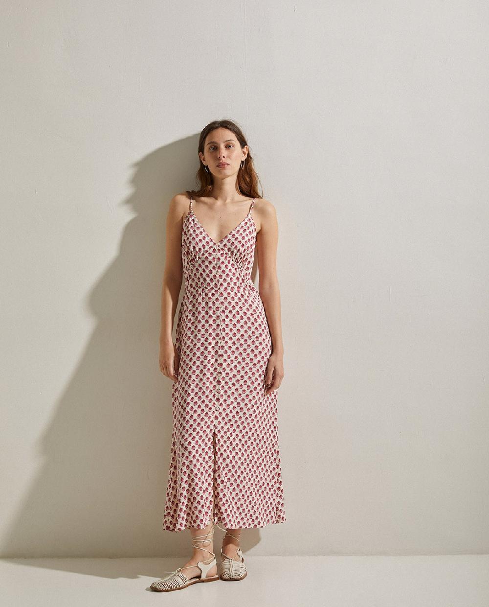 yerse Vestido tirantes estampado crudo COMPRAR AHORA