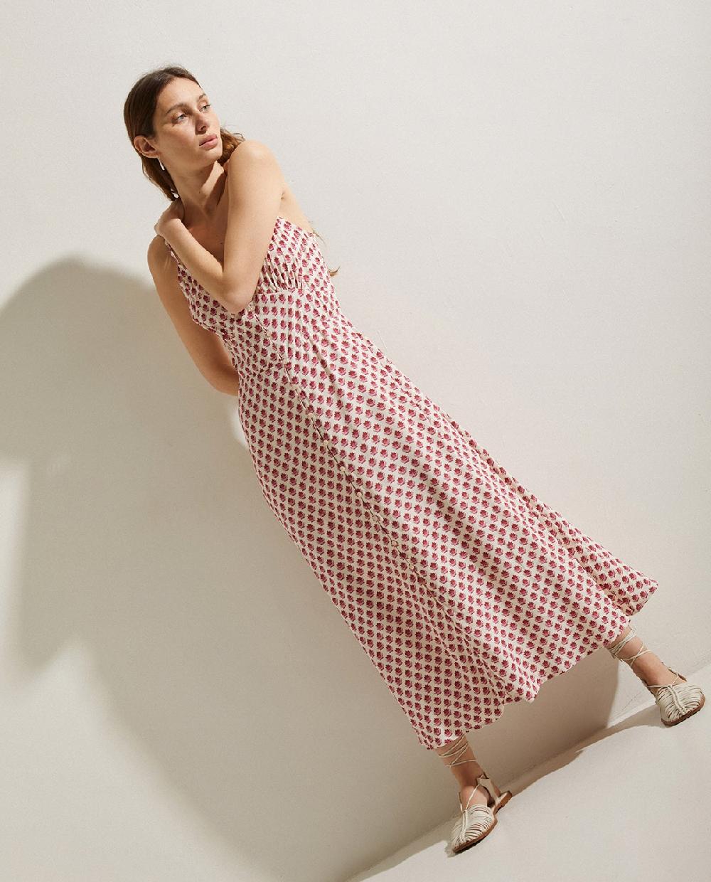 yerse Vestido tirantes estampado crudo COMPRAR AHORA