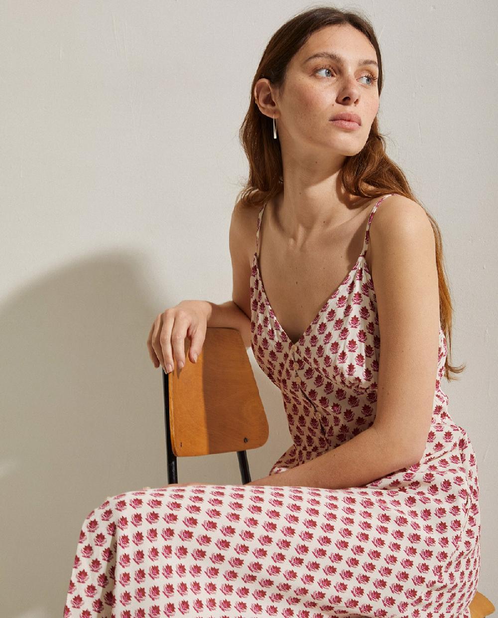 yerse Vestido tirantes estampado crudo COMPRAR AHORA