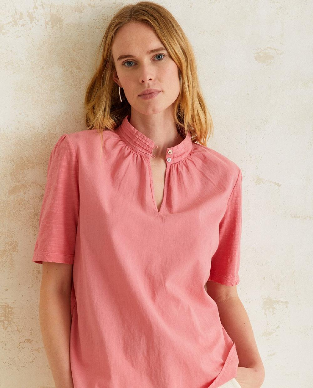 yerse Blusa algodón orgánico rosa Precio de fábrica